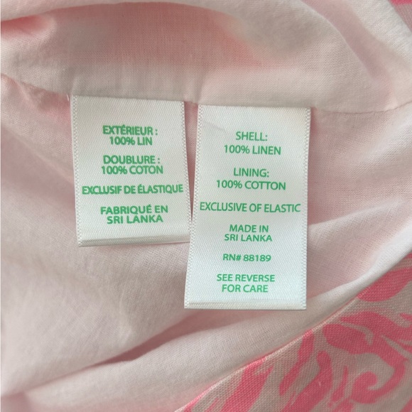 Lilly Pulitzer Mialeigh Palm Print Shift Dress Women’s Size 14 Pink and White - Picture 7 of 14